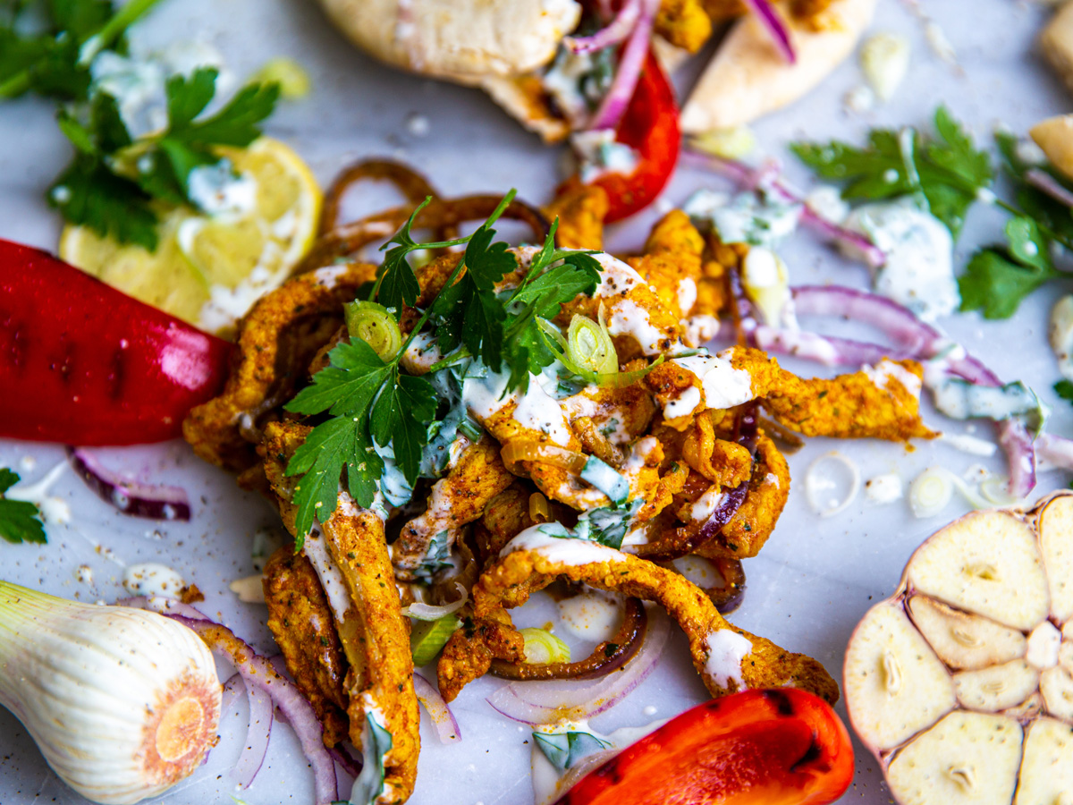 Shoarma met Tzatziki en gegrilde groente